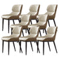 Modern Simple Side Chair Faux Leather Side Dining Chair with Metal Base for Home Use