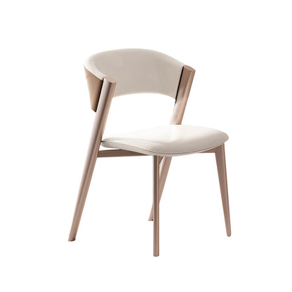 Modern Simple Side Chair Faux Leather Side Dining Chair for Bedroom 1 Piece Clearhalo 'Dining Chairs' 'Dining Tables & Seating' 'dining_chair' 'furn' 'furn_dining_chair' 'Furniture' 'Kitchen & Dining Furniture' 7015014
