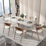 Modern Simple Side Chair Faux Leather Side Dining Chair for Bedroom Clearhalo 'Dining Chairs' 'Dining Tables & Seating' 'dining_chair' 'furn' 'furn_dining_chair' 'Furniture' 'Kitchen & Dining Furniture' 7015018