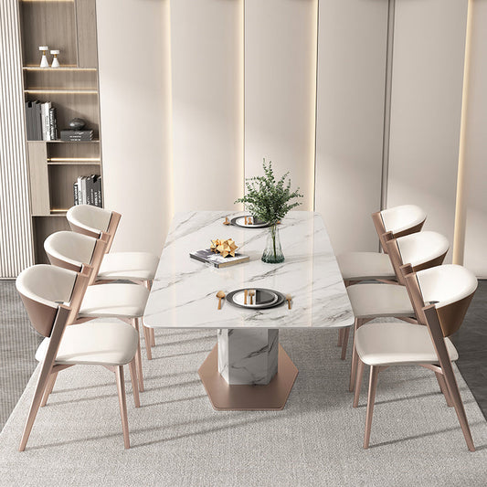 Modern Simple Side Chair Faux Leather Side Dining Chair for Bedroom Clearhalo 'Dining Chairs' 'Dining Tables & Seating' 'dining_chair' 'furn' 'furn_dining_chair' 'Furniture' 'Kitchen & Dining Furniture' 7015020