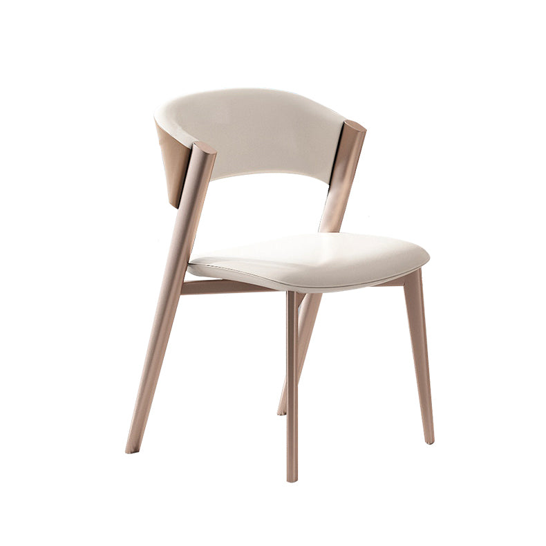 Modern Simple Side Chair Faux Leather Side Dining Chair for Bedroom Clearhalo 'Dining Chairs' 'Dining Tables & Seating' 'dining_chair' 'furn' 'furn_dining_chair' 'Furniture' 'Kitchen & Dining Furniture' 7015022