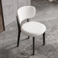 Modern Simple Side Chair Upholstered Kitchen Dining Chairs with Wooden Base