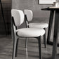 Modern Simple Side Chair Upholstered Kitchen Dining Chairs with Wooden Base