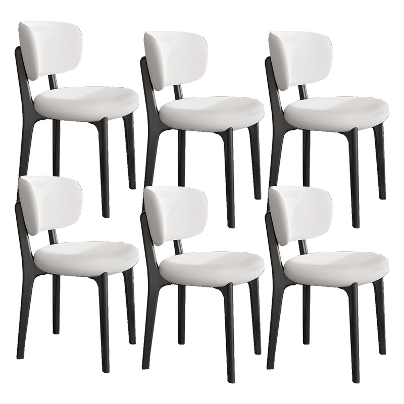 Modern Simple Side Chair Upholstered Kitchen Dining Chairs with Wooden Base