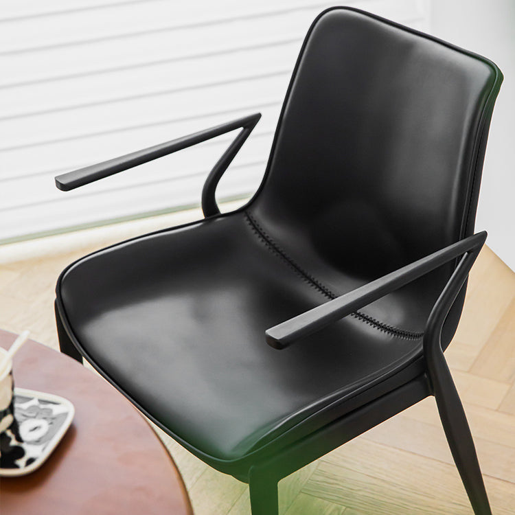 Silla de brazo de estilo industrial sillón de comedor de cuero por falso para sala de estar