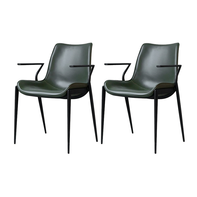 Silla de brazo de estilo industrial sillón de comedor de cuero por falso para sala de estar