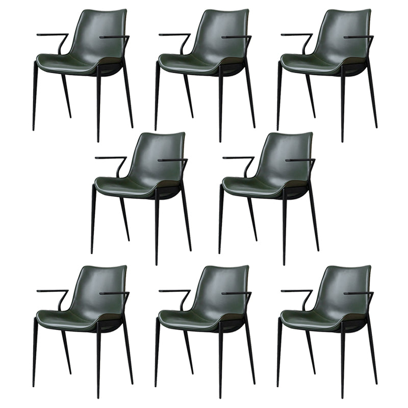 Silla de brazo de estilo industrial sillón de comedor de cuero por falso para sala de estar