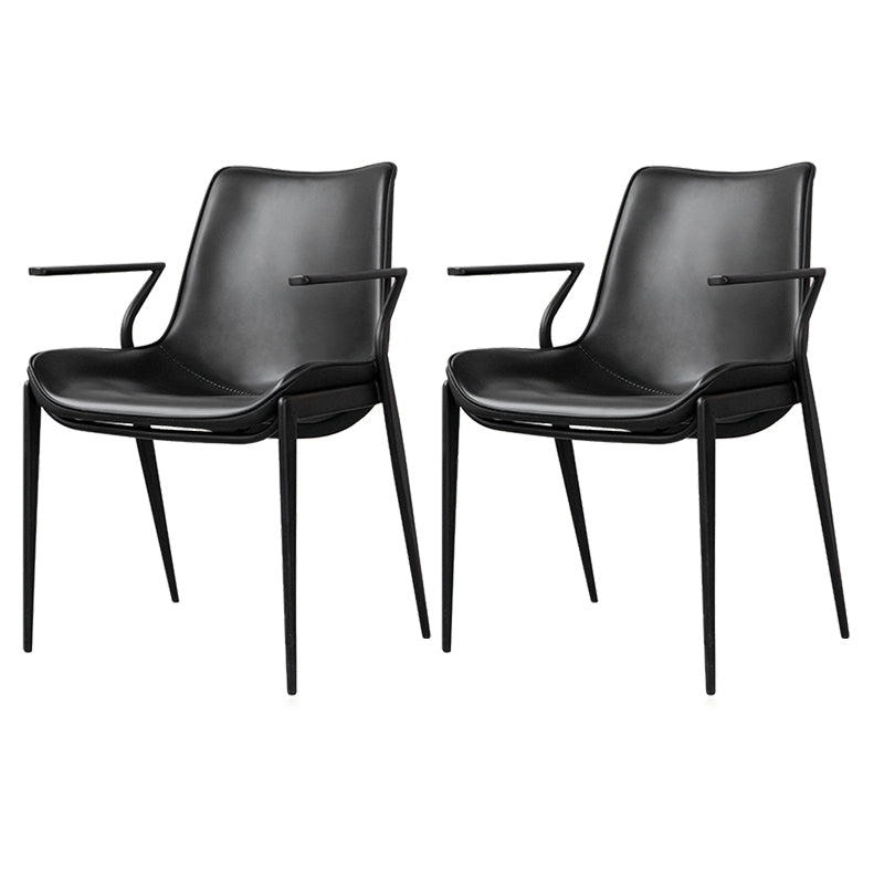Silla de brazo de estilo industrial sillón de comedor de cuero por falso para sala de estar