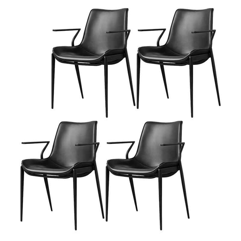 Silla de brazo de estilo industrial sillón de comedor de cuero por falso para sala de estar