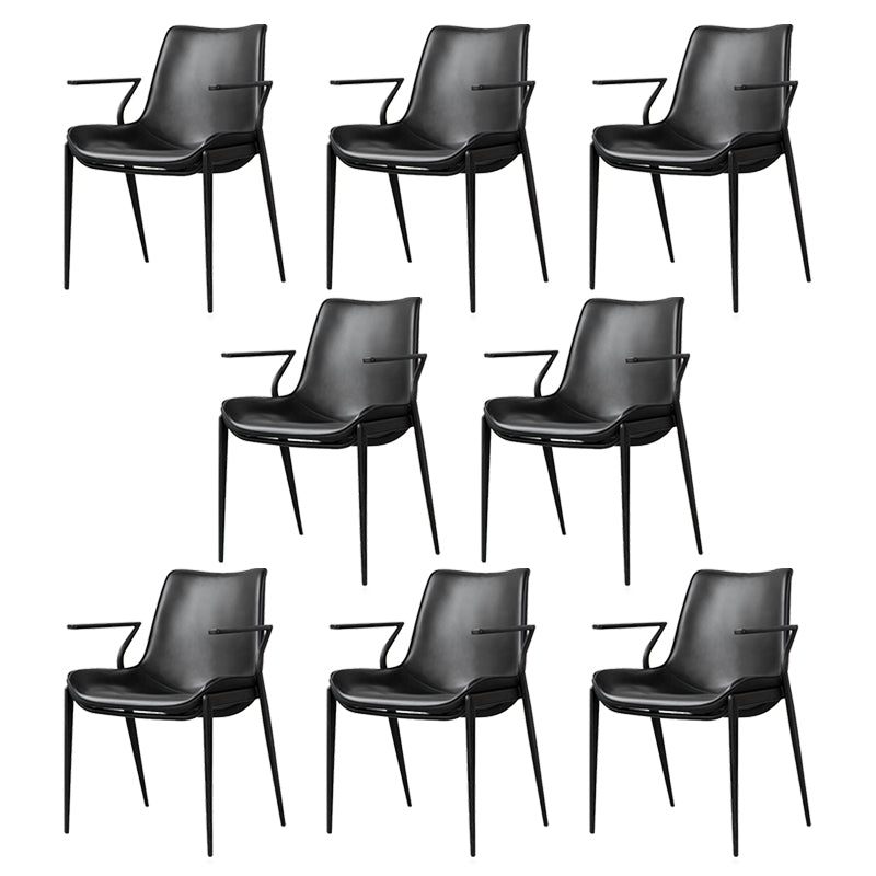 Silla de brazo de estilo industrial sillón de comedor de cuero por falso para sala de estar