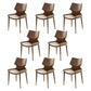 Modern Simple Side Chair Faux Leather Armless Dining Chair for Home Use