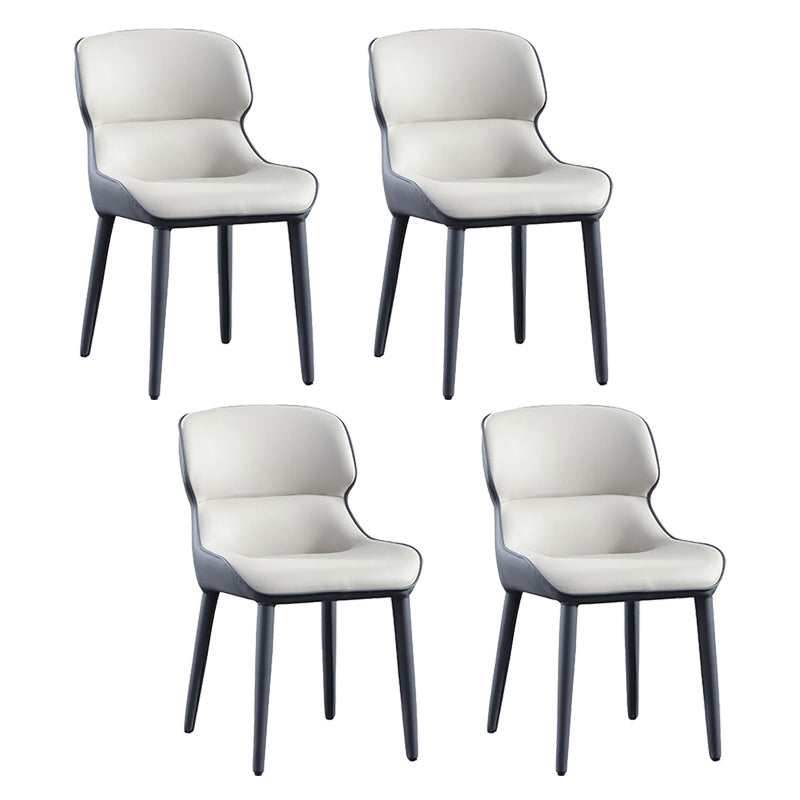 Modern Simple Side Chair Faux Leather Dining Chair for Living Room