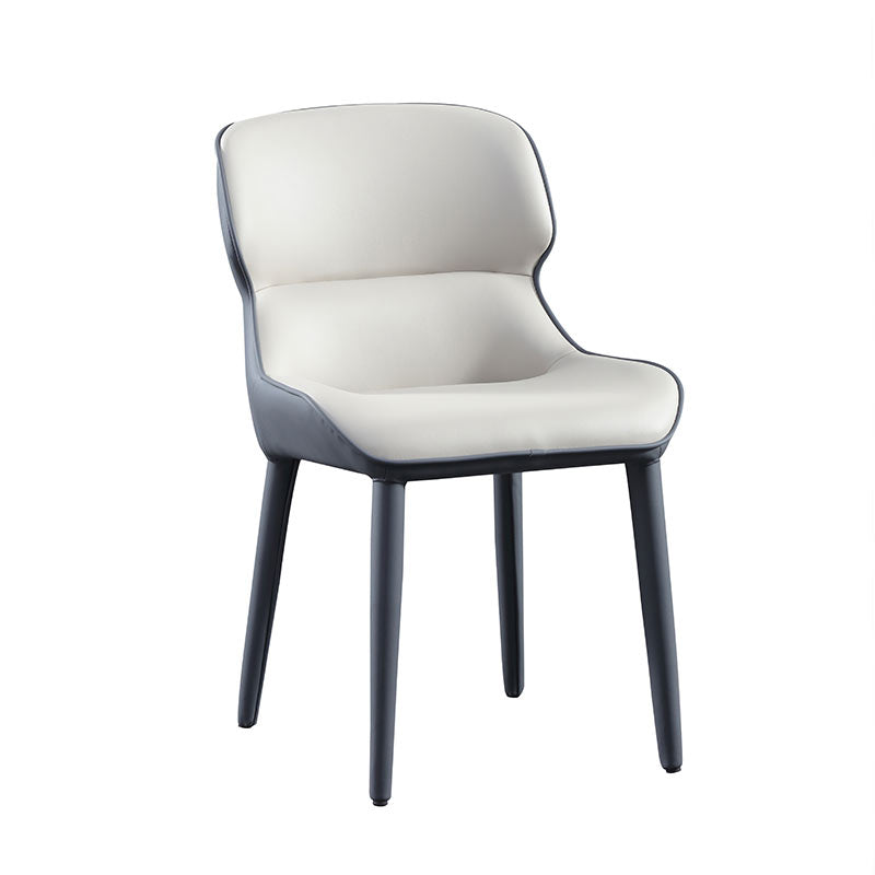 Modern Simple Side Chair Faux Leather Dining Chair for Living Room
