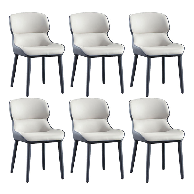 Modern Simple Side Chair Faux Leather Dining Chair for Living Room