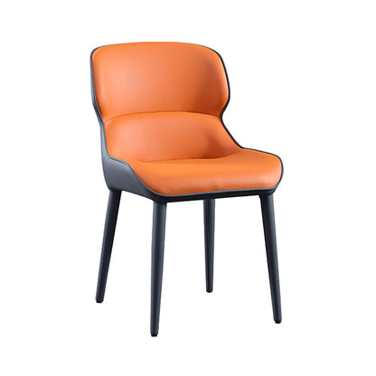 Modern Simple Side Chair Faux Leather Dining Chair for Living Room