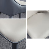 Modern Simple Side Chair Faux Leather Dining Chair for Living Room