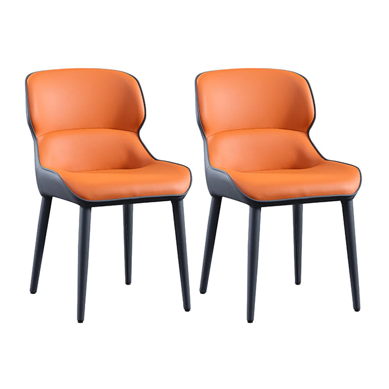 Modern Simple Side Chair Faux Leather Dining Chair for Living Room