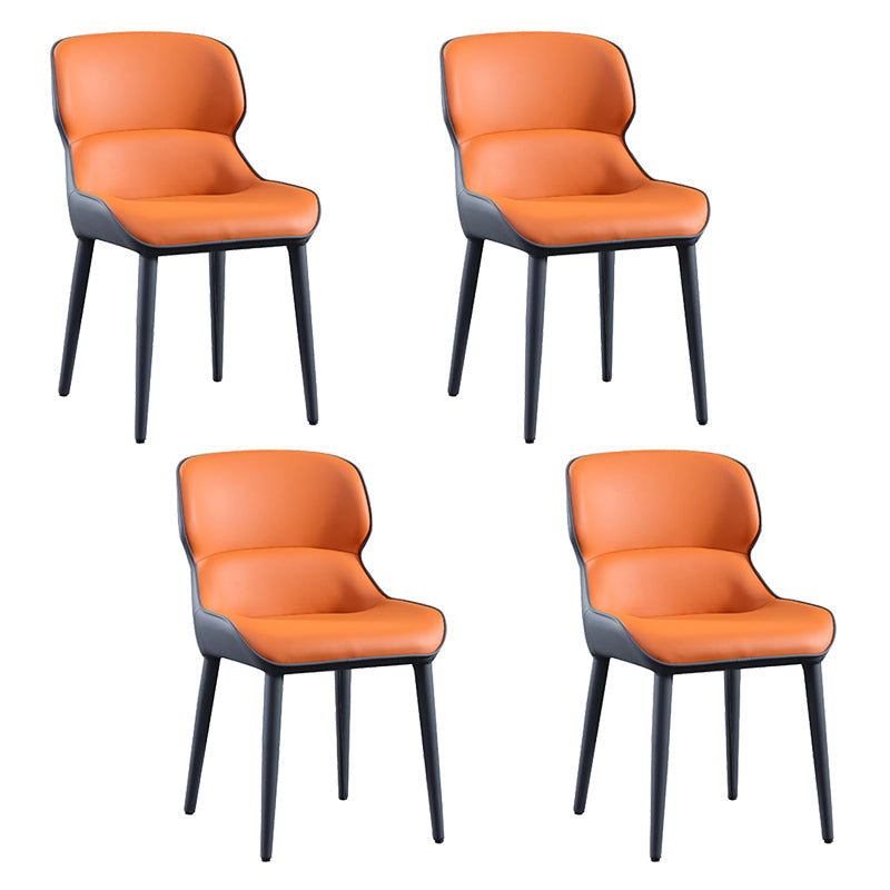 Modern Simple Side Chair Faux Leather Dining Chair for Living Room