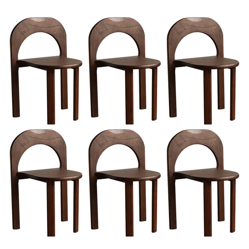 Industrial Style Side Chair Solid Wood Dining Chair for Living Room Nut-Brown 6 Piece Set Clearhalo 'Dining Chairs' 'Dining Tables & Seating' 'dining_chair' 'furn' 'furn_dining_chair' 'Furniture' 'Kitchen & Dining Furniture' 7015230