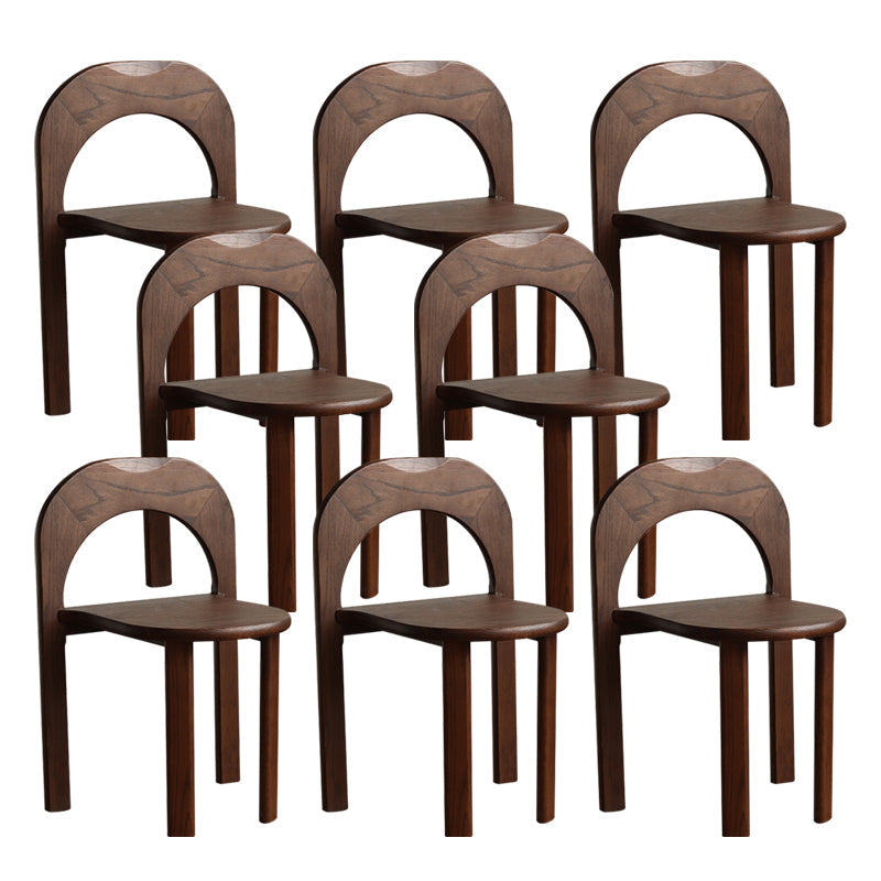Industrial Style Side Chair Solid Wood Dining Chair for Living Room Nut-Brown 8 Piece Set Clearhalo 'Dining Chairs' 'Dining Tables & Seating' 'dining_chair' 'furn' 'furn_dining_chair' 'Furniture' 'Kitchen & Dining Furniture' 7015231