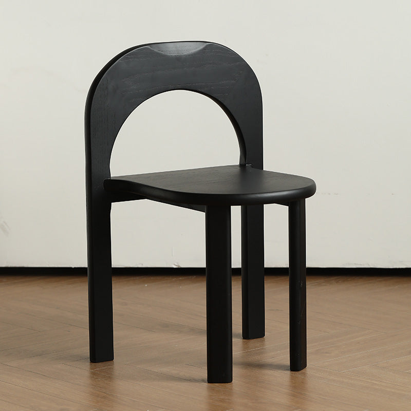 Industrial Style Side Chair Solid Wood Dining Chair for Living Room Black 1 Piece Clearhalo 'Dining Chairs' 'Dining Tables & Seating' 'dining_chair' 'furn' 'furn_dining_chair' 'Furniture' 'Kitchen & Dining Furniture' 7015232