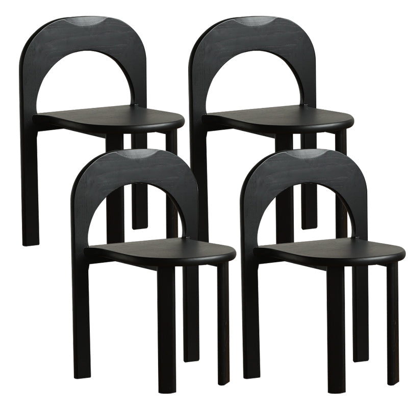 Industrial Style Side Chair Solid Wood Dining Chair for Living Room Black 4 Piece Set Clearhalo 'Dining Chairs' 'Dining Tables & Seating' 'dining_chair' 'furn' 'furn_dining_chair' 'Furniture' 'Kitchen & Dining Furniture' 7015234
