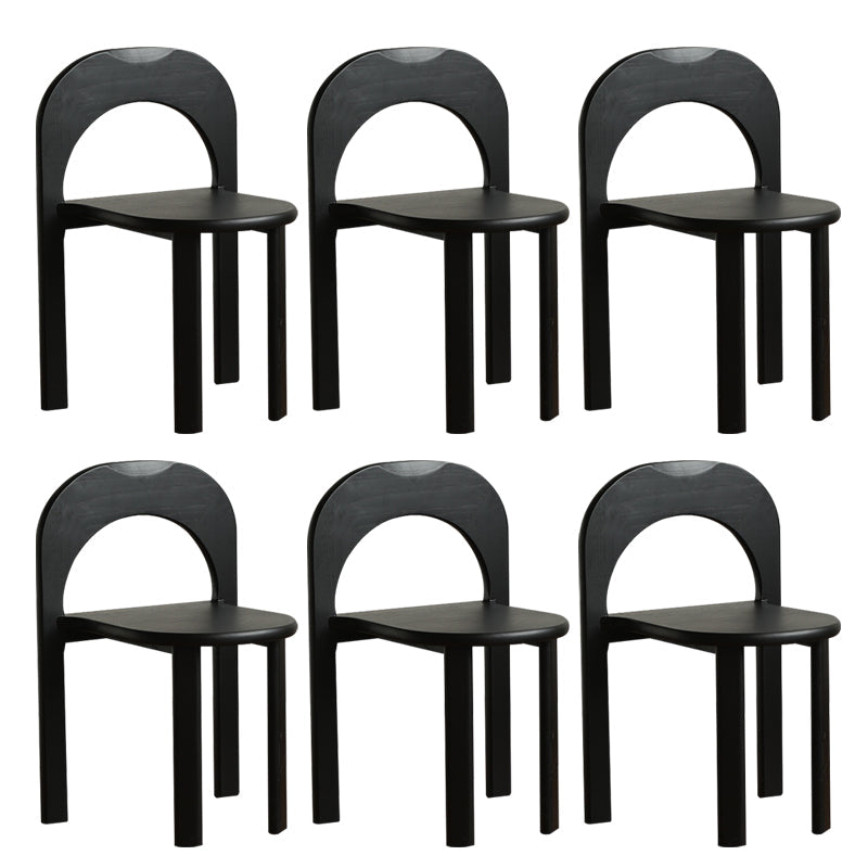 Industrial Style Side Chair Solid Wood Dining Chair for Living Room Black 6 Piece Set Clearhalo 'Dining Chairs' 'Dining Tables & Seating' 'dining_chair' 'furn' 'furn_dining_chair' 'Furniture' 'Kitchen & Dining Furniture' 7015235