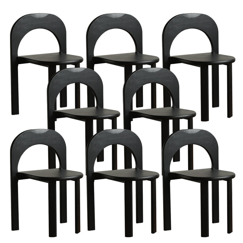 Industrial Style Side Chair Solid Wood Dining Chair for Living Room Black 8 Piece Set Clearhalo 'Dining Chairs' 'Dining Tables & Seating' 'dining_chair' 'furn' 'furn_dining_chair' 'Furniture' 'Kitchen & Dining Furniture' 7015236