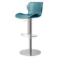 Faux Leather Barstool Adjustable Height Swivel Barstool with Footrest