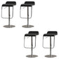 Modern Faux Leather Barstool Adjustable Height Swivel Barstool