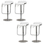Modern Faux Leather Barstool Adjustable Height Swivel Barstool