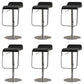 Modern Faux Leather Barstool Adjustable Height Swivel Barstool