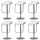 Modern Faux Leather Barstool Adjustable Height Swivel Barstool