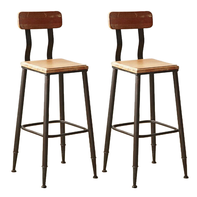 Industriemetall -Esshocker Armless Barhocker mit Fußstütze