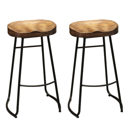 Industriemetall -Esshocker Armless Barhocker mit Fußstütze