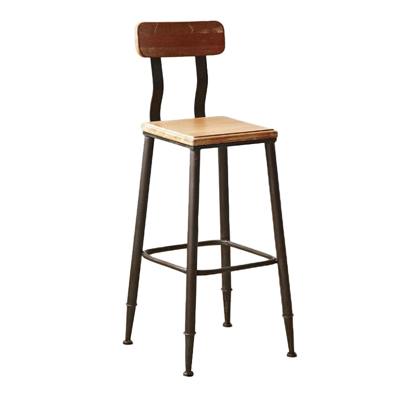 Industriemetall -Esshocker Armless Barhocker mit Fußstütze