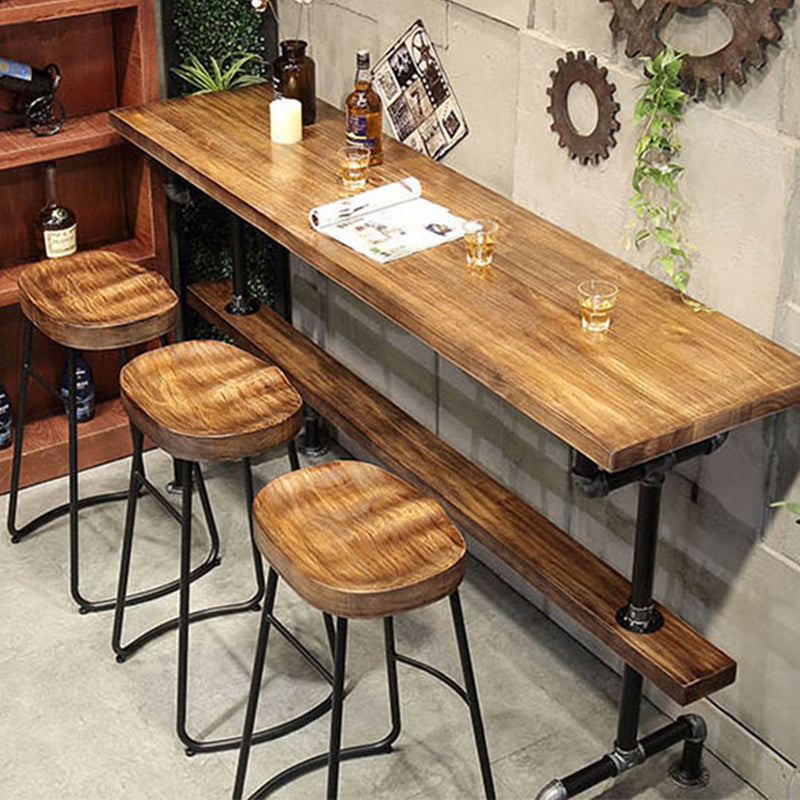 Industriemetall -Esshocker Armless Barhocker mit Fußstütze