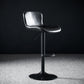 Faux Leather Barstools Adjustable Height Swivel Barstool with Footrest Black 1 Piece Clearhalo 'Bar Furniture' 'Bar Stools' 'bar_stools' 'furn' 'furn_bar_stools' 'Furniture' 'Kitchen & Dining Furniture' 7015373
