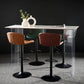 Faux Leather Barstools Adjustable Height Swivel Barstool with Footrest Clearhalo 'Bar Furniture' 'Bar Stools' 'bar_stools' 'furn' 'furn_bar_stools' 'Furniture' 'Kitchen & Dining Furniture' 7015377