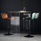Faux Leather Barstools Adjustable Height Swivel Barstool with Footrest Clearhalo 'Bar Furniture' 'Bar Stools' 'bar_stools' 'furn' 'furn_bar_stools' 'Furniture' 'Kitchen & Dining Furniture' 7015386