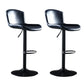 Faux Leather Barstools Adjustable Height Swivel Barstool with Footrest Blue 2 Piece Set Clearhalo 'Bar Furniture' 'Bar Stools' 'bar_stools' 'furn' 'furn_bar_stools' 'Furniture' 'Kitchen & Dining Furniture' 7015389