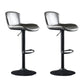 Faux Leather Barstools Adjustable Height Swivel Barstool with Footrest Gray 2 Piece Set Clearhalo 'Bar Furniture' 'Bar Stools' 'bar_stools' 'furn' 'furn_bar_stools' 'Furniture' 'Kitchen & Dining Furniture' 7015390