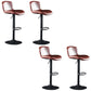 Faux Leather Barstools Adjustable Height Swivel Barstool with Footrest Red 4 Piece Set Clearhalo 'Bar Furniture' 'Bar Stools' 'bar_stools' 'furn' 'furn_bar_stools' 'Furniture' 'Kitchen & Dining Furniture' 7015392