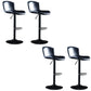 Faux Leather Barstools Adjustable Height Swivel Barstool with Footrest Blue 4 Piece Set Clearhalo 'Bar Furniture' 'Bar Stools' 'bar_stools' 'furn' 'furn_bar_stools' 'Furniture' 'Kitchen & Dining Furniture' 7015395