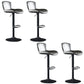 Faux Leather Barstools Adjustable Height Swivel Barstool with Footrest Gray 4 Piece Set Clearhalo 'Bar Furniture' 'Bar Stools' 'bar_stools' 'furn' 'furn_bar_stools' 'Furniture' 'Kitchen & Dining Furniture' 7015396