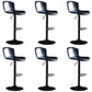 Faux Leather Barstools Adjustable Height Swivel Barstool with Footrest Blue 6 Piece Set Clearhalo 'Bar Furniture' 'Bar Stools' 'bar_stools' 'furn' 'furn_bar_stools' 'Furniture' 'Kitchen & Dining Furniture' 7015401