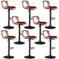 Faux Leather Barstools Adjustable Height Swivel Barstool with Footrest Red 8 Piece Set Clearhalo 'Bar Furniture' 'Bar Stools' 'bar_stools' 'furn' 'furn_bar_stools' 'Furniture' 'Kitchen & Dining Furniture' 7015404