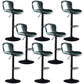 Faux Leather Barstools Adjustable Height Swivel Barstool with Footrest Green 8 Piece Set Clearhalo 'Bar Furniture' 'Bar Stools' 'bar_stools' 'furn' 'furn_bar_stools' 'Furniture' 'Kitchen & Dining Furniture' 7015409