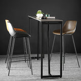 Faux Leather Dining Stools Bucket Armless Bar Stools with Metal Legs Clearhalo 'Bar Furniture' 'Bar Stools' 'bar_stools' 'furn' 'furn_bar_stools' 'Furniture' 'Kitchen & Dining Furniture' 7015414