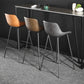 Faux Leather Dining Stools Bucket Armless Bar Stools with Metal Legs Clearhalo 'Bar Furniture' 'Bar Stools' 'bar_stools' 'furn' 'furn_bar_stools' 'Furniture' 'Kitchen & Dining Furniture' 7015425
